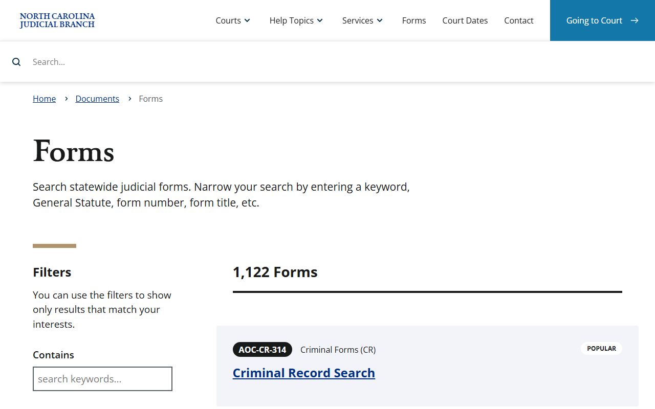 Edgecombe County Clerk of Superior Court records forms search