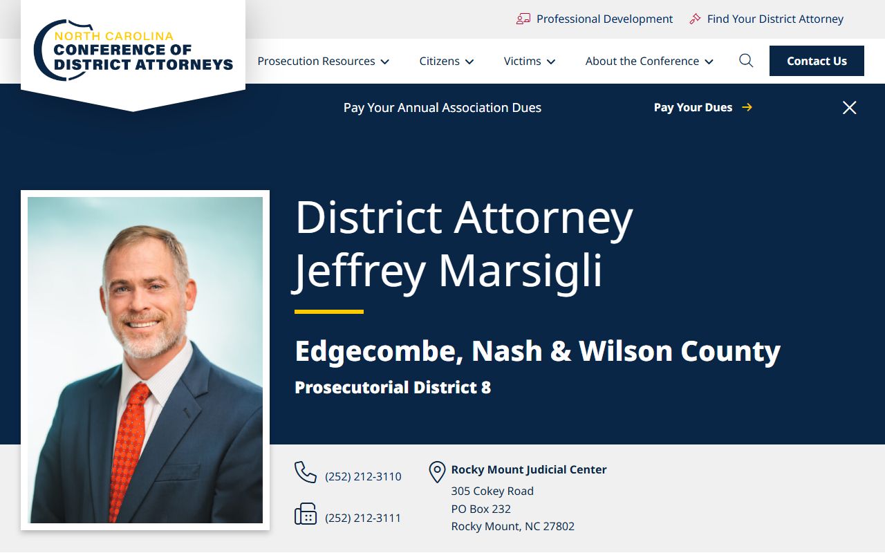 Edgecombe County arrest records and court charges District Attorney source