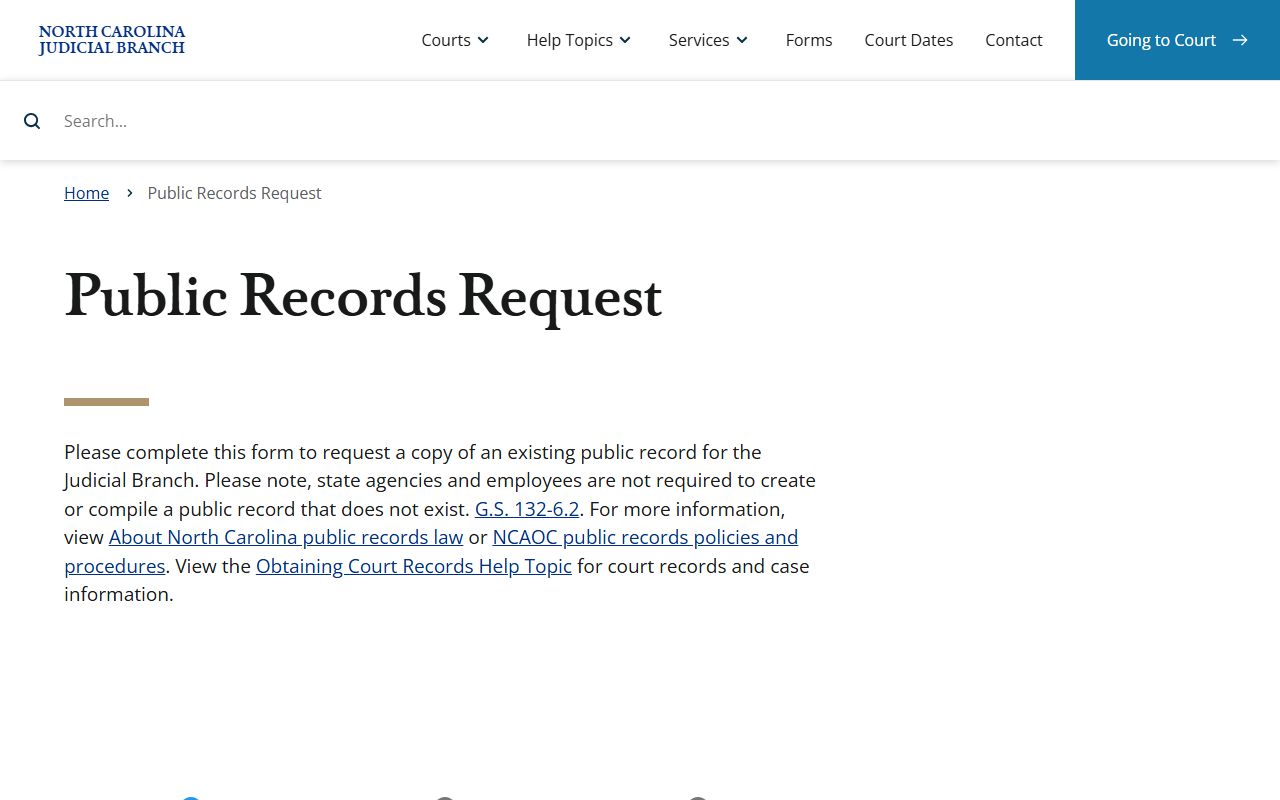 Edgecombe County court records NCAOC public request form