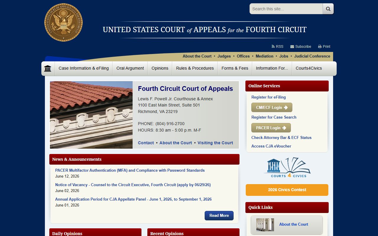 Edgecombe County District Court Fourth Circuit federal appeal records