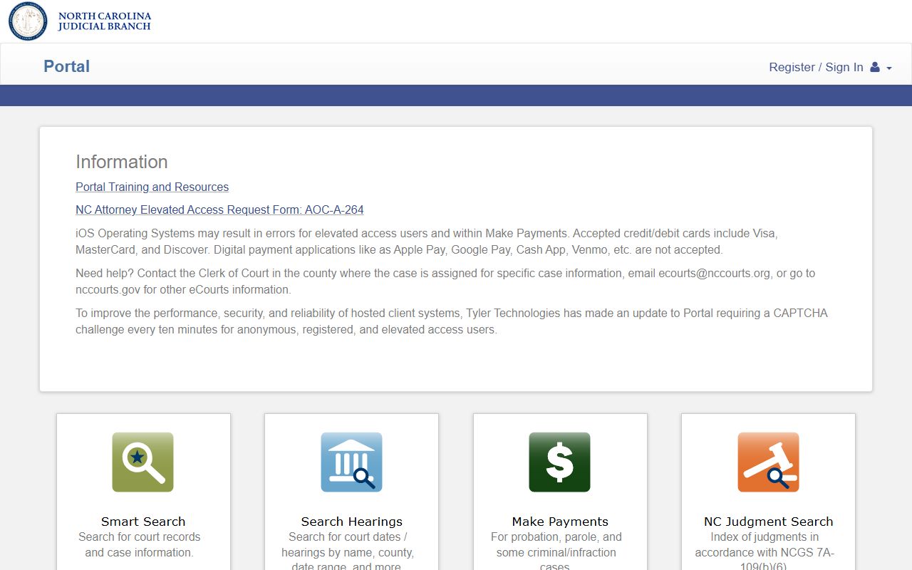 Edgecombe County court records NC eCourts Portal