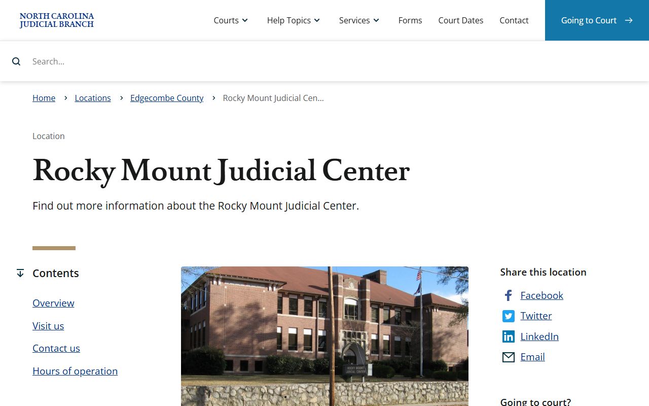 Edgecombe County court records Rocky Mount Judicial Center
