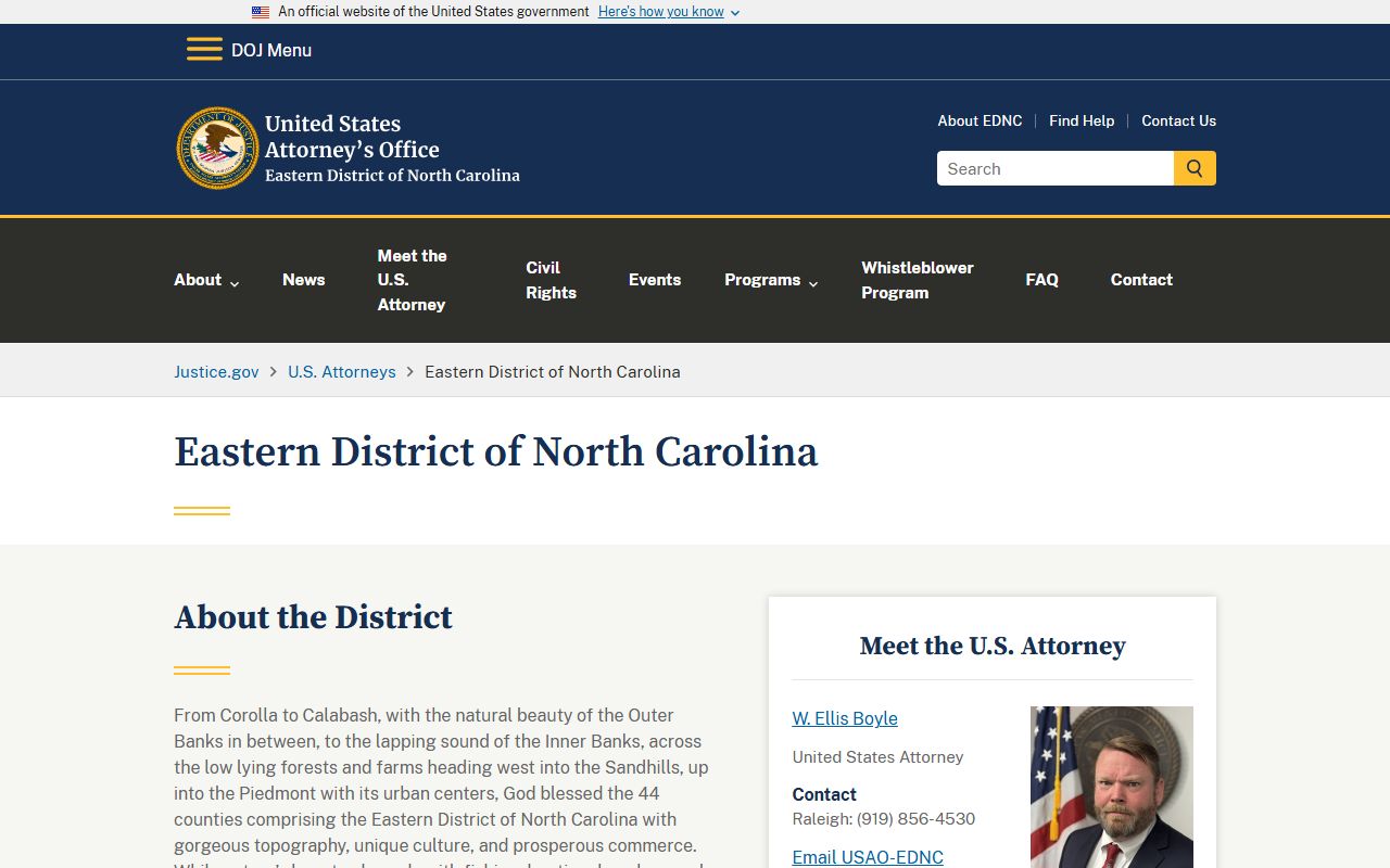 Edgecombe County inmate records federal prosecution source