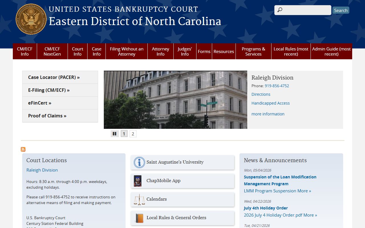 Edgecombe County inmate records federal bankruptcy court source